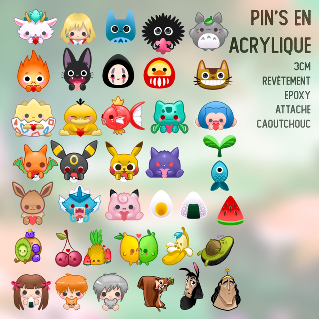 Pin’s en acrylique