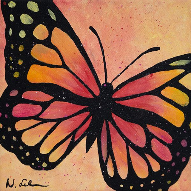 Farbenfroher Schmetterling - Original