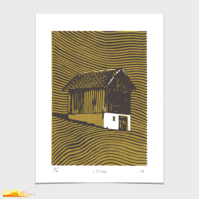 Linocut 'l'Étoile'