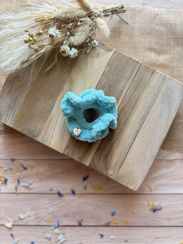 Chouchou tout doux bleu ciel 