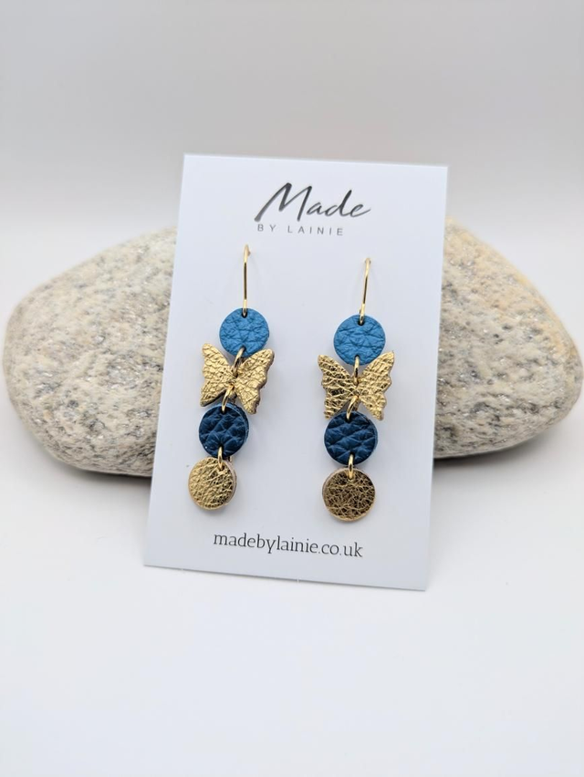 Delicate Butterfly Drop Earrings (2)