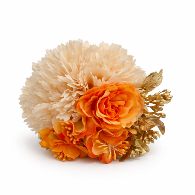 Ramillete beige naranja 