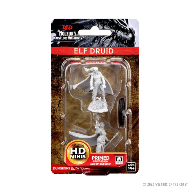 Dungeons & Dragons: Elf Druid Unpainted Miniature