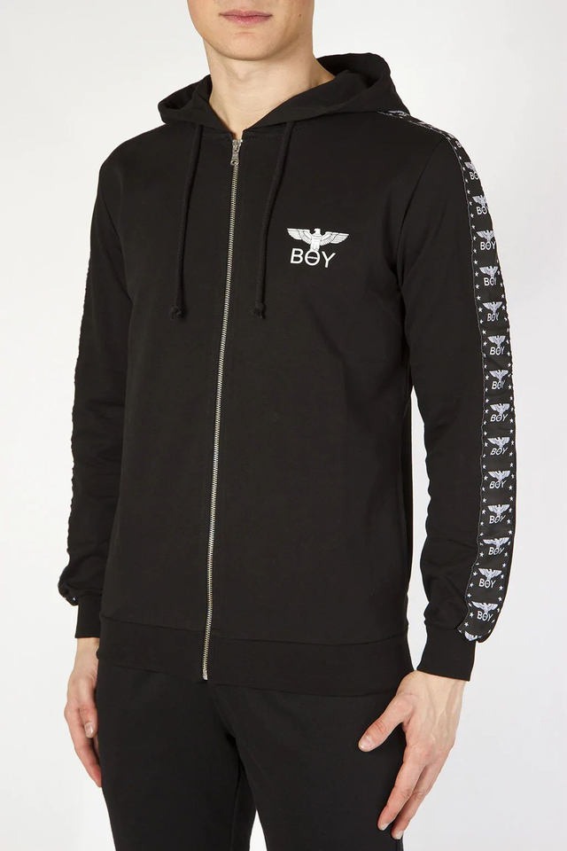 465F6039 - BOY London Felpa zip con bande