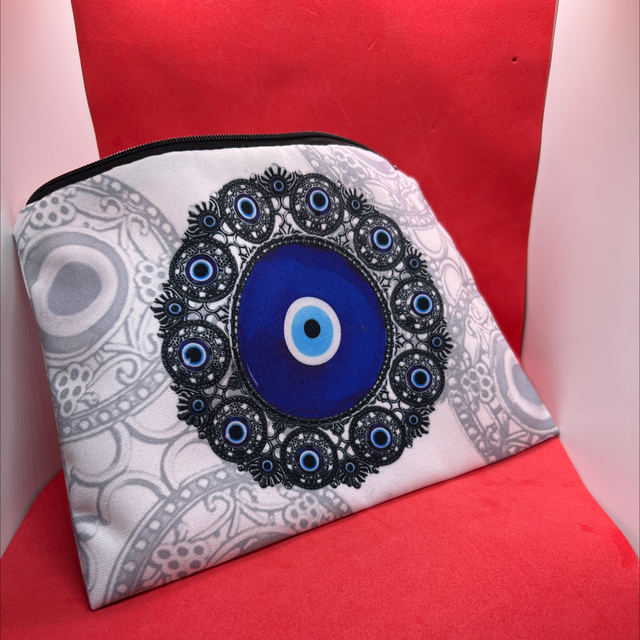 Petite pochette œil bleu
