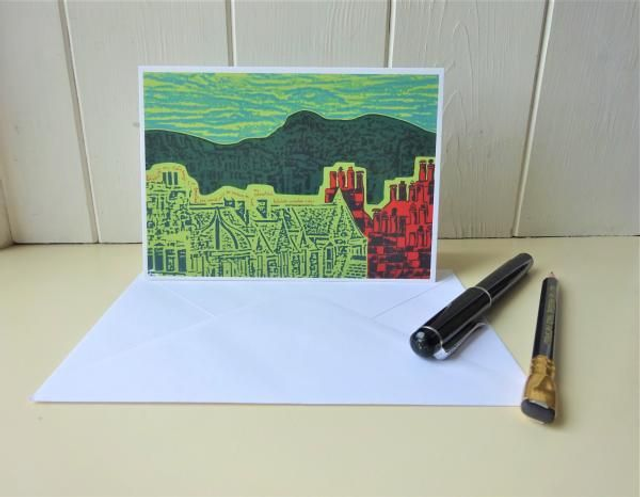 Beautiful Kitchen Window View, greeting card, A6