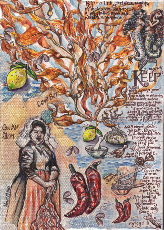 Staithes sea kelp 100%organic cotton tea towel