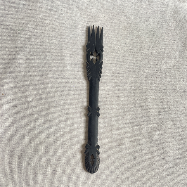 Antike Holz Gabel geschnitzt Afrika