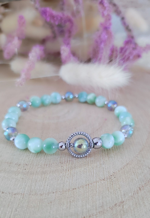 Bracelet "Énergie Féminine" Garniérite