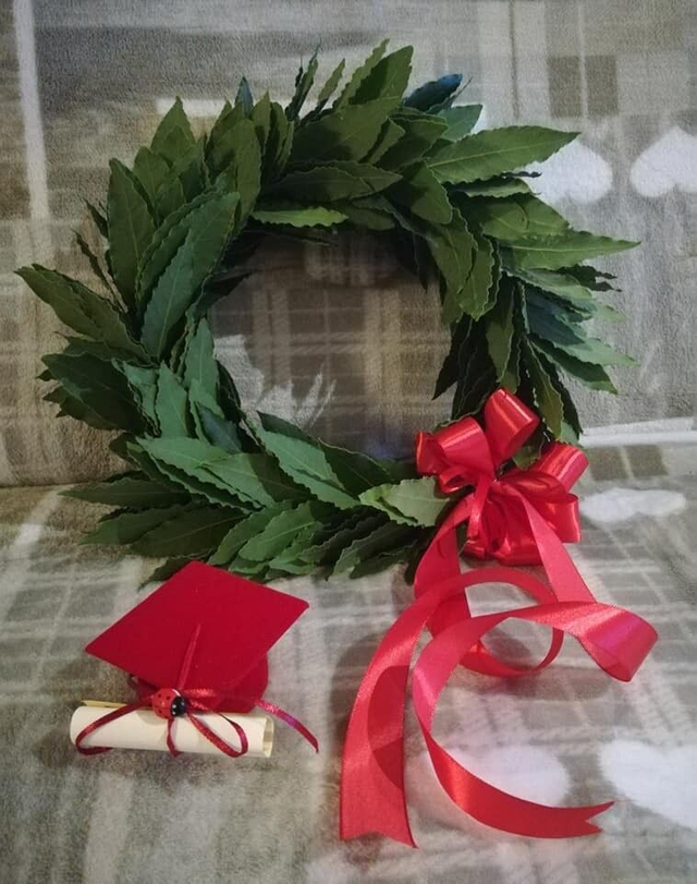 Corona d&#039;alloro per laurea