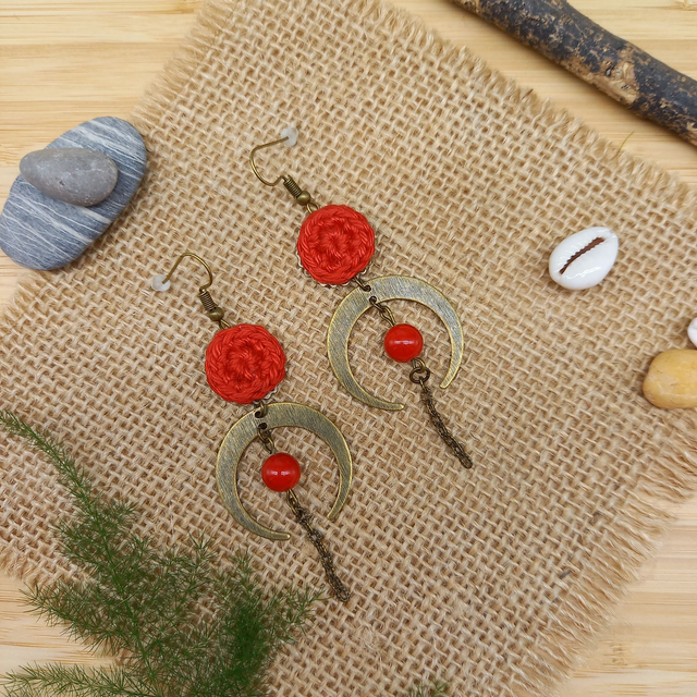 Boucles d&#039;oreille Couleurs d&#039;Afrique - Rouges