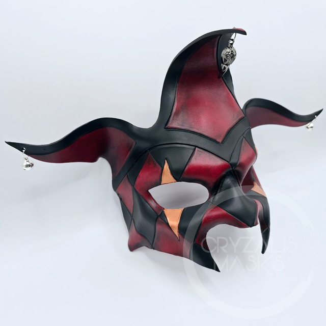 Leather Harlequin mask  