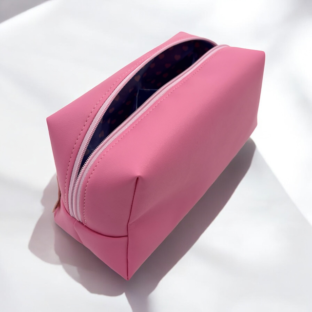 Kosmetiktasche Vicky klein - Kunstleder pink