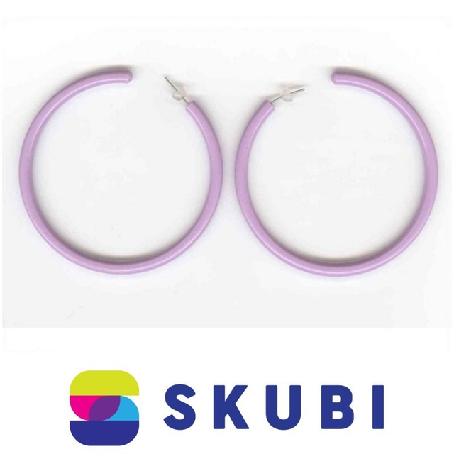 RETRO NÁUŠNICE PLASTOVÉ - KRUHY - 8 CM (č. 72)