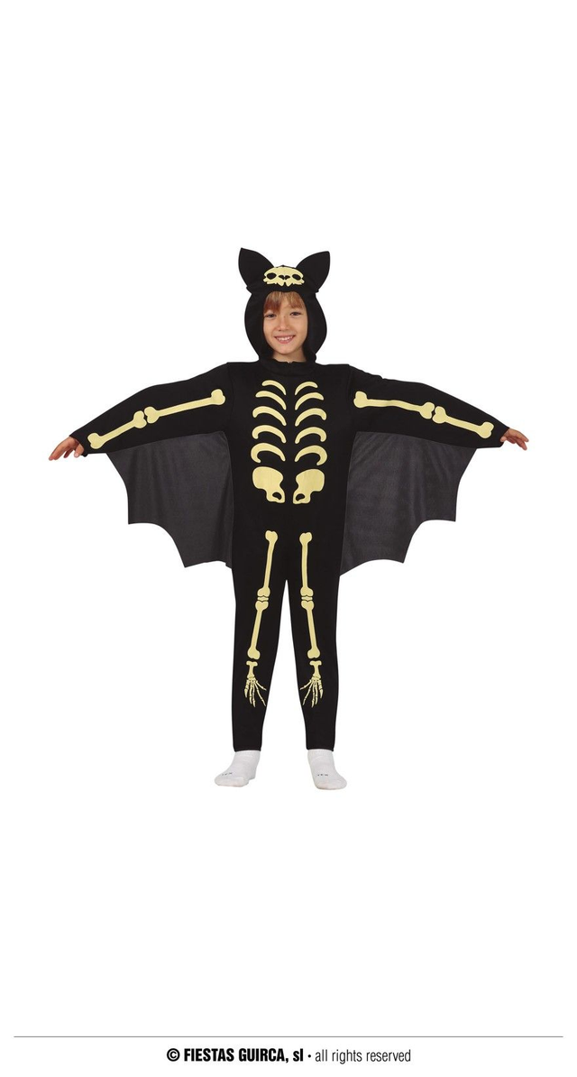 HALLOWEEN COSTUME SKELETON BAT 3/4 ANNI 