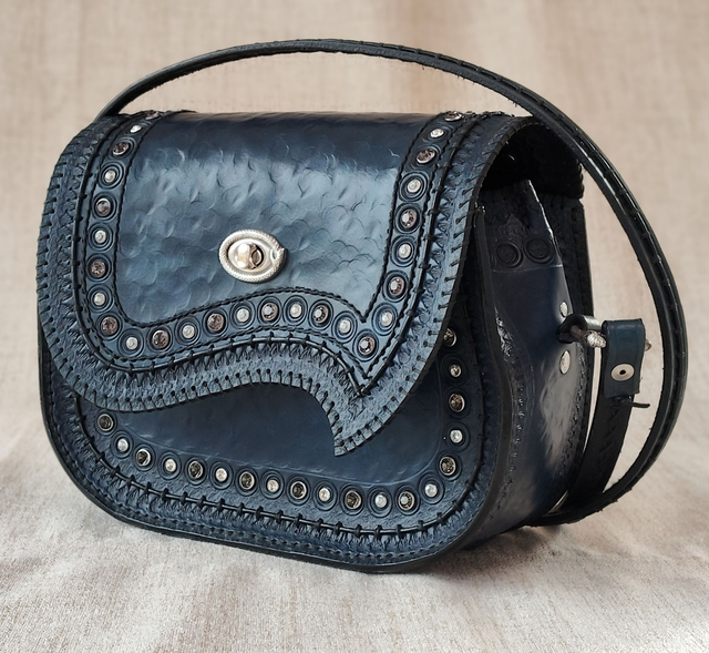 Sac en cuir bleu style Fantasy