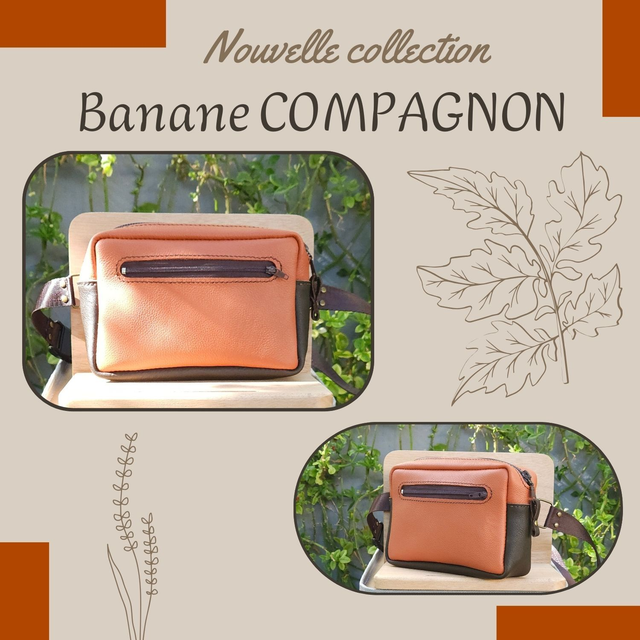 Sacoche Banane Compagnon - Orange clair