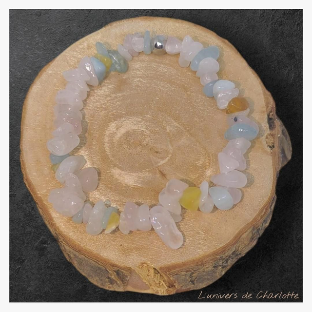 Bracelet "Morganite" baroque BR-205