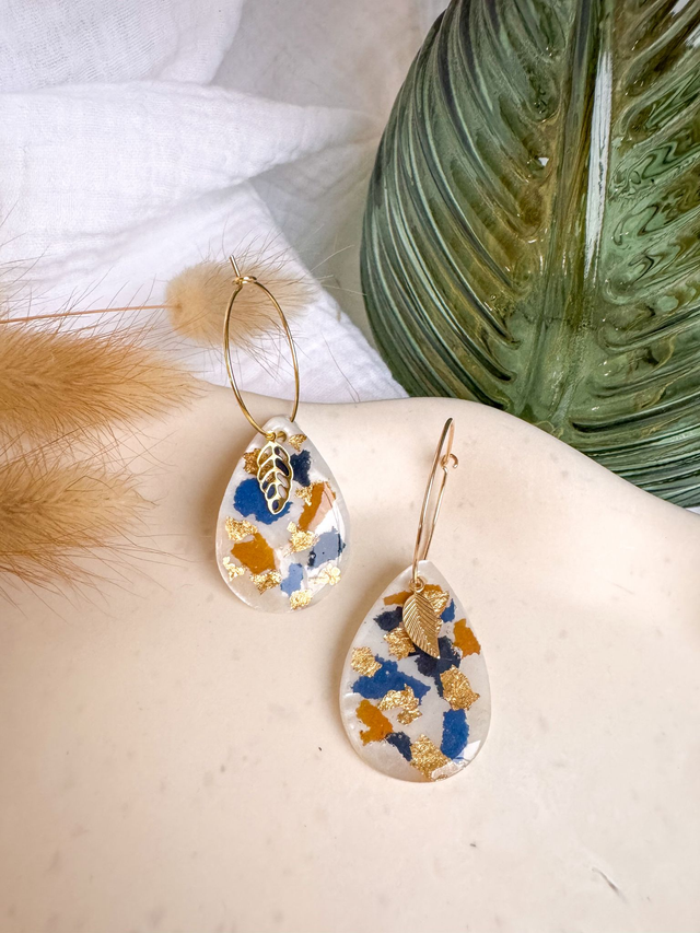 Boucles d'oreilles Feuille d'automne new co.