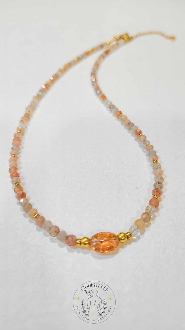 Collier Talisman Pierre de Soleil – Joie et Confiance