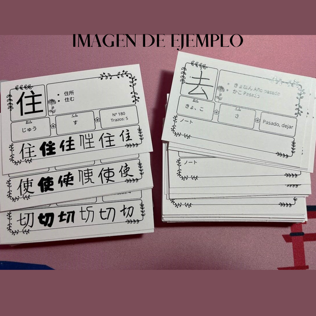 FLASH CARD ESTUDIO KANJI N5