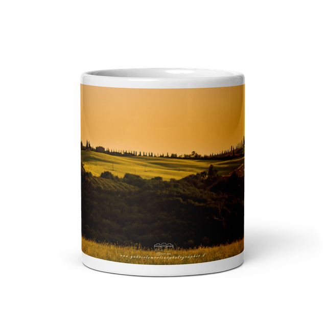  Tazza bianca lucida Val d&#039;orcia 