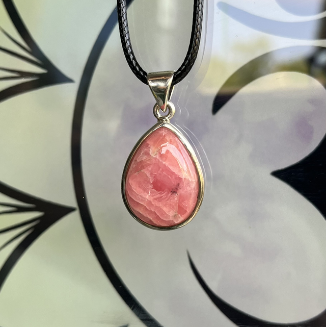 Pendentif en argent et Rhodochrosite sublime