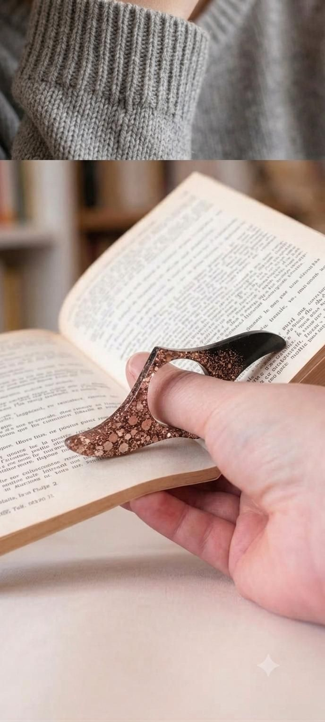 Bague de lecture noir et rose gold