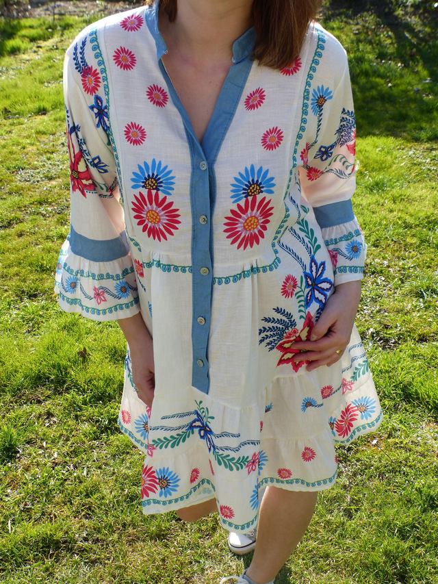 robe bohème floral rose