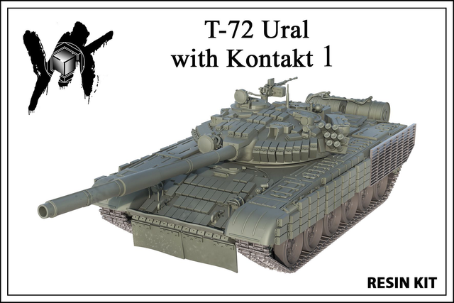 YK 3D Home - 1/72 T-72 Ural with Kontakt-1