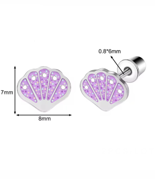 Shimmering Shell Comfort Back Studs