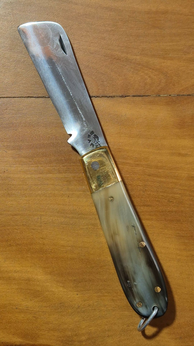 Canivete 3Pol Artesanal Bruto Pica-Fumo 3mm Inox 420C Chifre