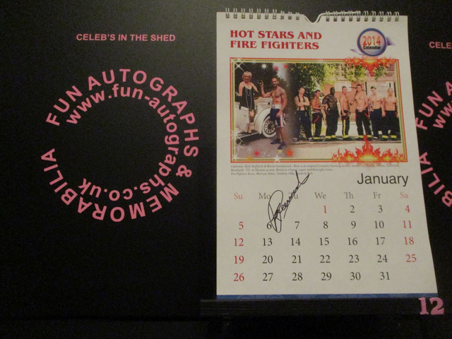 Kevin 'Green Machine' Greenwood - Hot Stars 2014 Autographed Calendar Page (12)