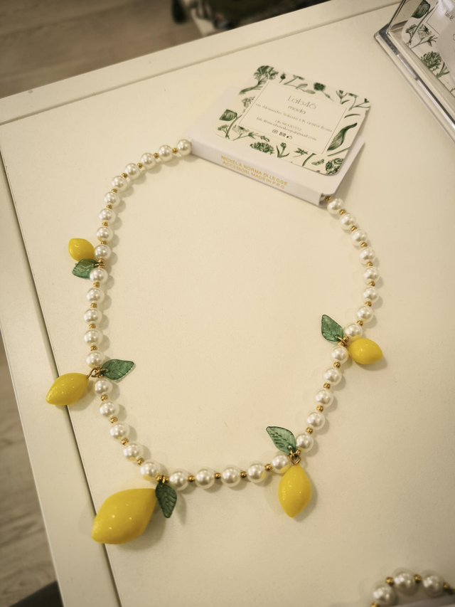 Collana perle e limoni