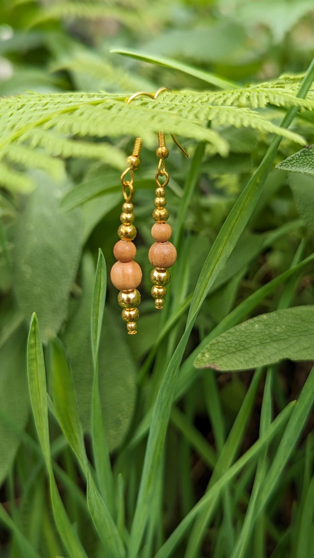Boucles d'oreilles - Chenille d'or