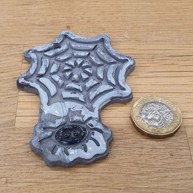 Spider and Web (black &amp; grey) Halloween decoration