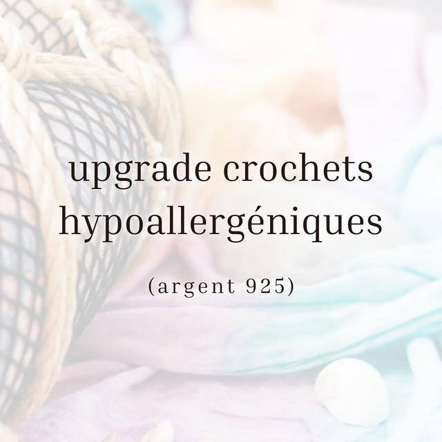 ❧ Upgrade crochets hypoallergéniques (argent 925)