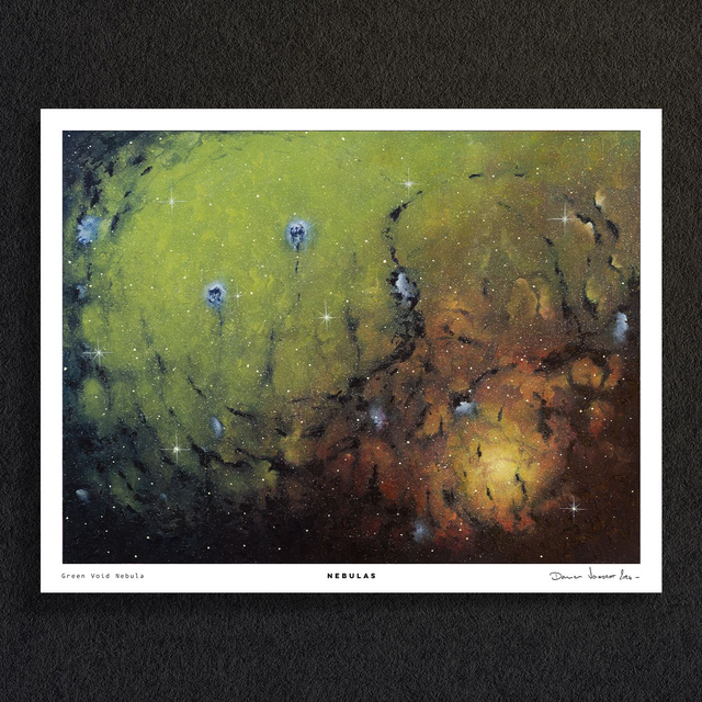 #0589 Green Void - NEBULAS - PRINT - peintures Acrylique