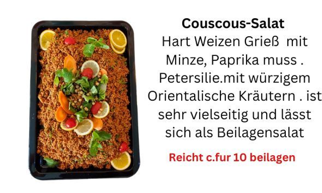 Couscous-Salat. Plate