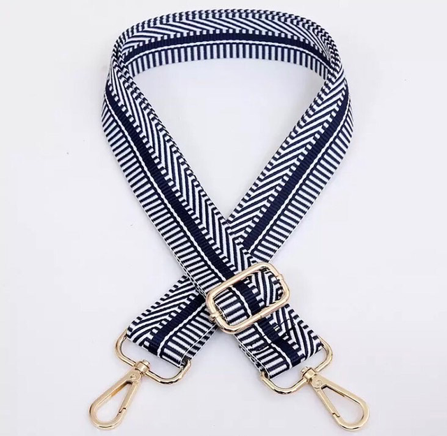 Geometric black &amp; white bag strap