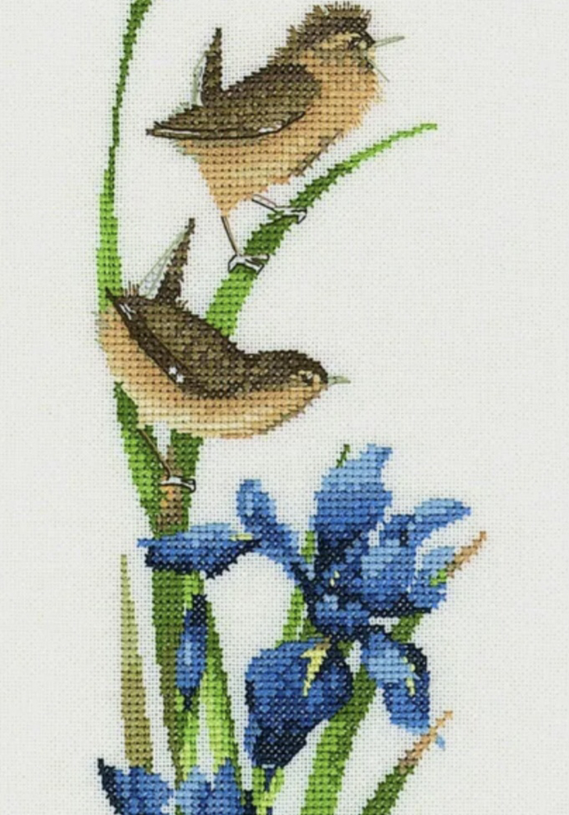 Rhapsody in Blue Cross Stitch Kit from Heritage Crafts cross stitch kit collection, by artist Valerie Pfeiffer. 