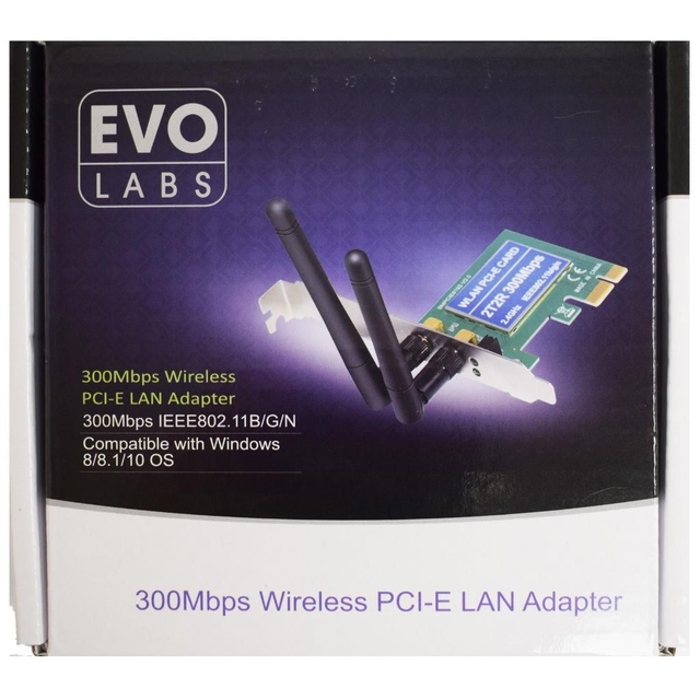 Evo Labs NPEVO-N300PCIE Network Card Internal WLAN 300 Mbit/s