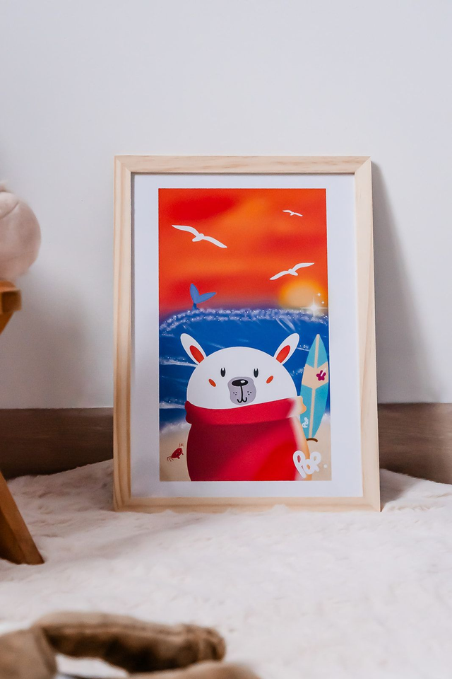 Illustration A4 - Pop couché de soleil