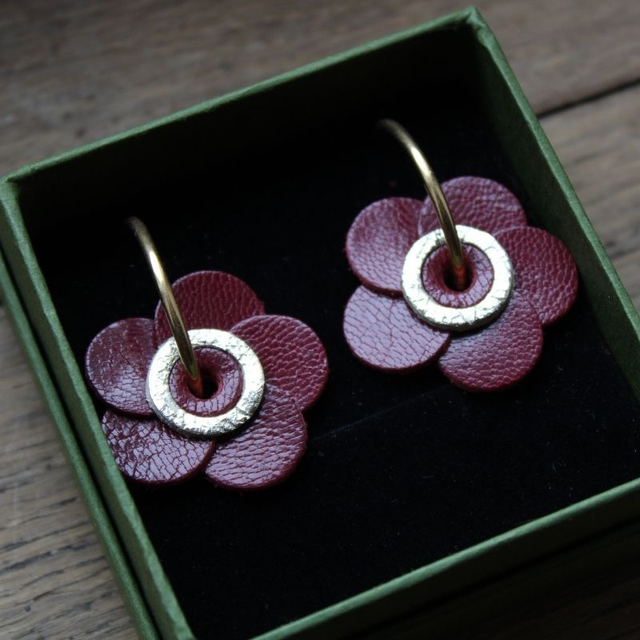 Boucles d’oreilles inspiration coquelicot