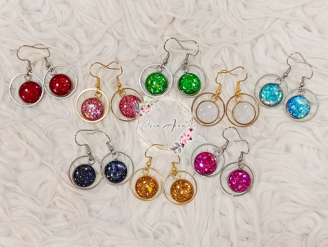 Boucles d'oreilles pailletées
