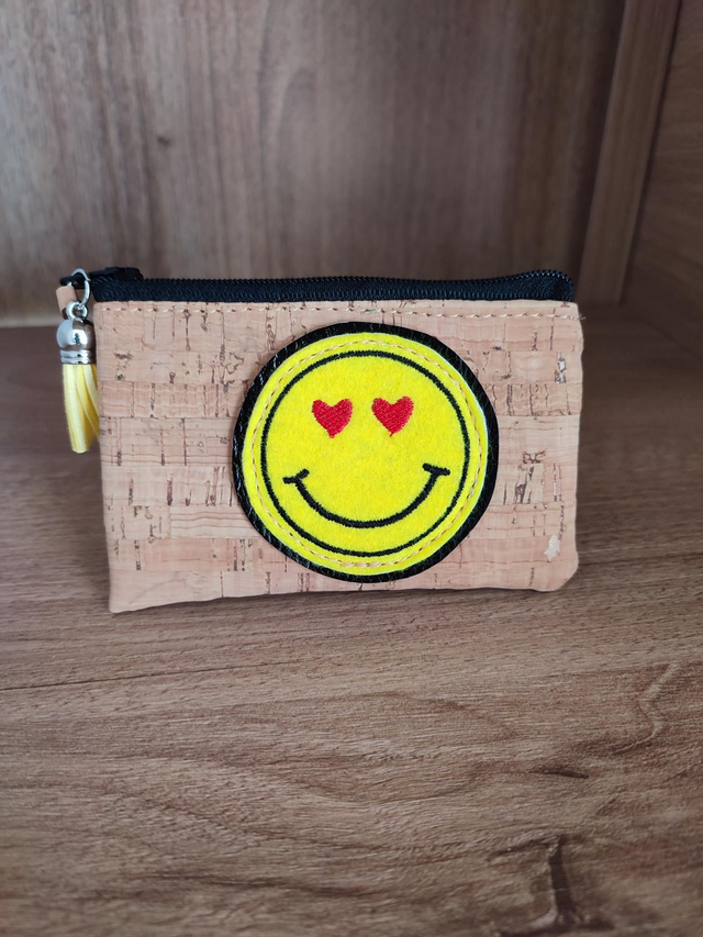 Petit Porte monnaie smiley cœur 