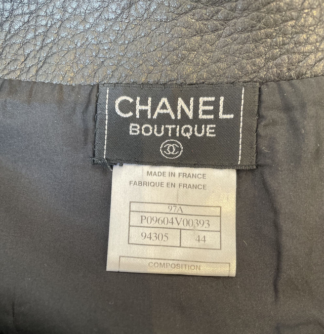 Vintage Chanel leather skirt