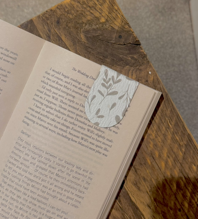 Mistletoe Kisses Faux Leather Bookmark 