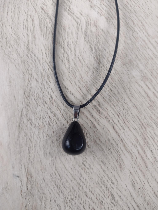 Black onyx gemstone necklace 