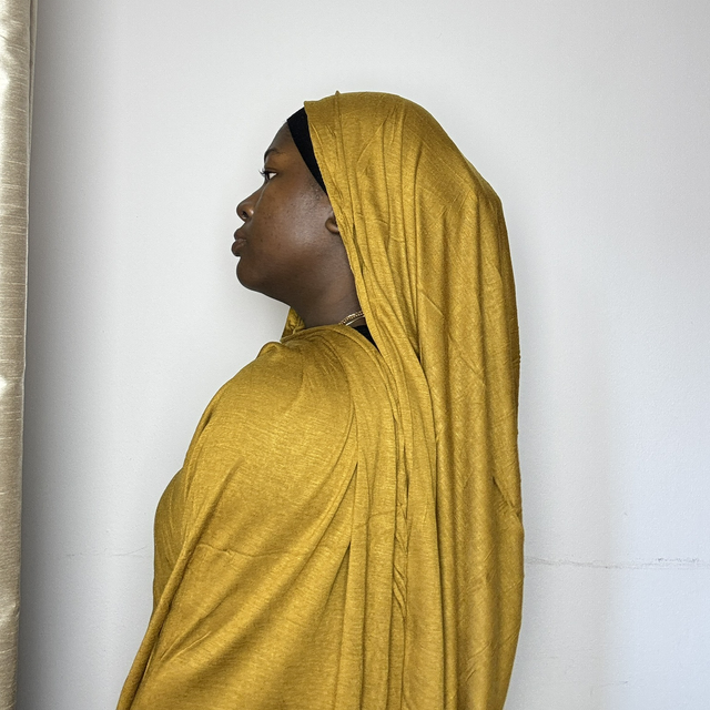 Golden yellow jersey hijab (double stitched) 